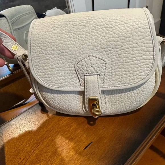 Vintage Dooney & Bourke Palomino White Leather Crossbody Bag – Rare Find - Picture 3 of 16